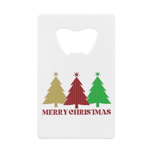 Frohe Weihnachten Geldbeutel Flaschenöffner (Vorderseite)