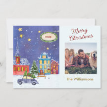 Frohe Weihnachten gemütliche Village Szene Foto We