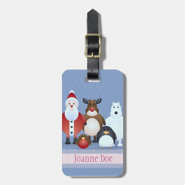 Frohe Weihnachten Gepäckanhänger (Vorderseite vertikal)