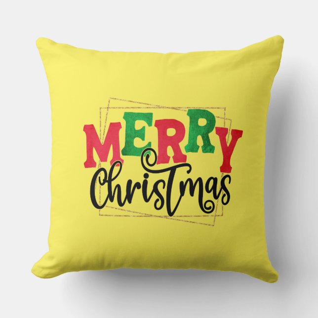 Frohe Weihnachten Gerahmt-80716 Kissen (Vorderseite)