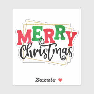 Frohe Weihnachten Gerahmt Design-80716 Aufkleber