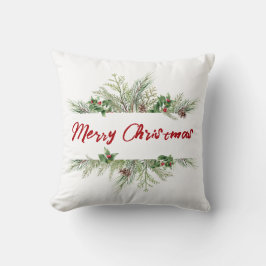 Frohe Weihnachten Gerahmt Winterwetter Gruß Kissen