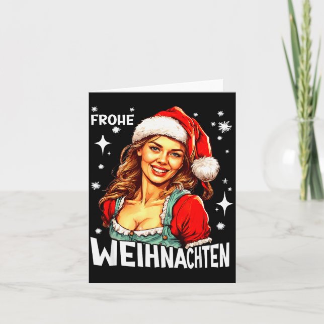 Frohe Weihnachten German Christmas  Karte (Vorderseite)