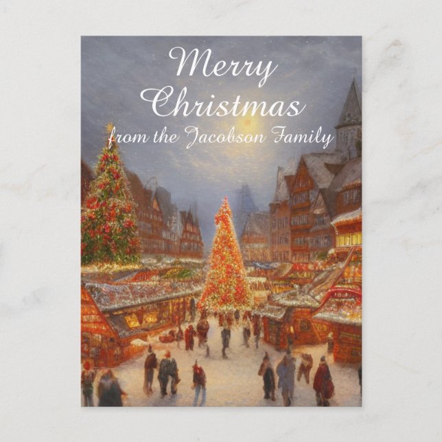 Frohe Weihnachten German Market Greetings Kitsch (Vorderseite)