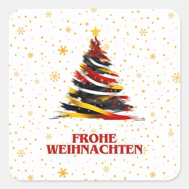 FROHE WEIHNACHTEN GERMAN STICKER (Devant)