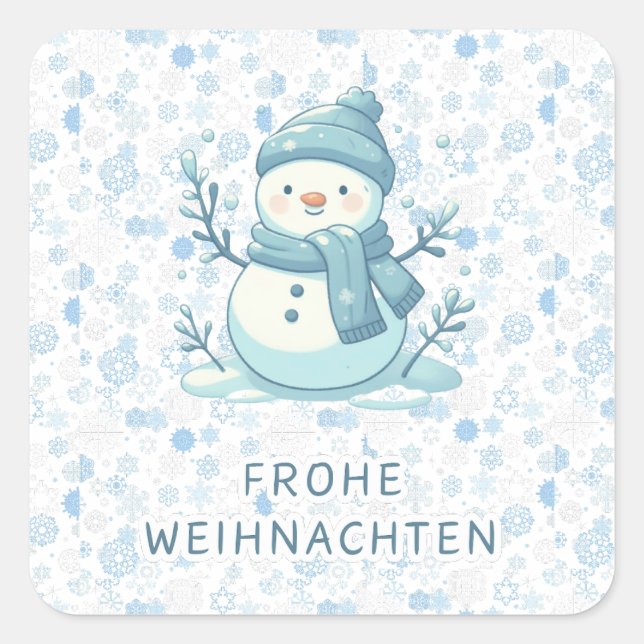 FROHE WEIHNACHTEN GERMAN STICKER (Devant)