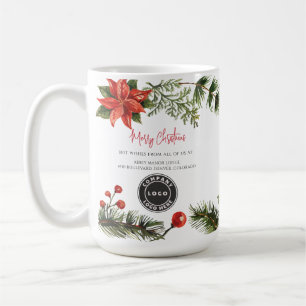 Frohe Weihnachten Geschäft Logo Mitarbeiter Market Kaffeetasse