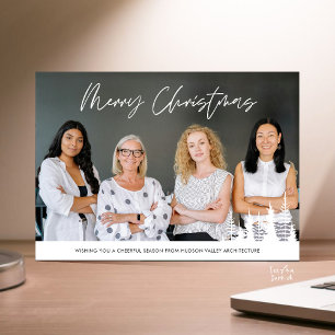 Frohe Weihnachten Geschäftsteam Foto Tannenbäume