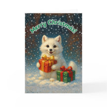 Frohe Weihnachten - Geschenk des Polarfuchses