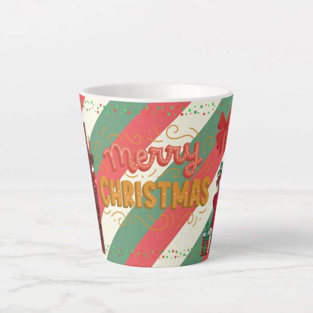 Frohe Weihnachten Geschenk Milchtasse (Vorderseite)