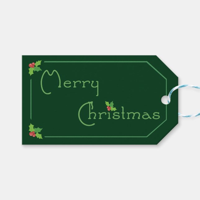 Frohe Weihnachten Geschenkanhänger (Vorderseite (Horizontal))