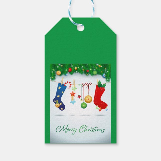 Frohe Weihnachten Geschenkanhänger (Vorderseite)