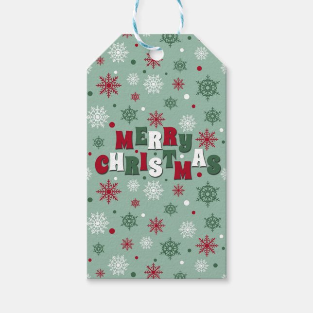Frohe Weihnachten Geschenkanhänger (Vorderseite)