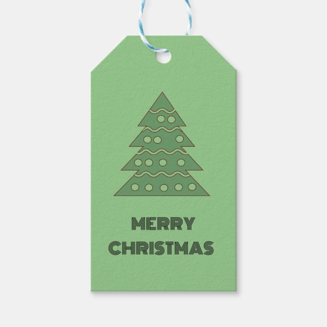 frohe Weihnachten Geschenkanhänger (Vorderseite)