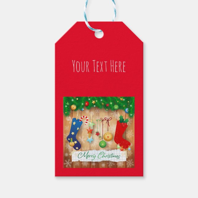 Frohe Weihnachten Geschenkanhänger (Vorderseite)