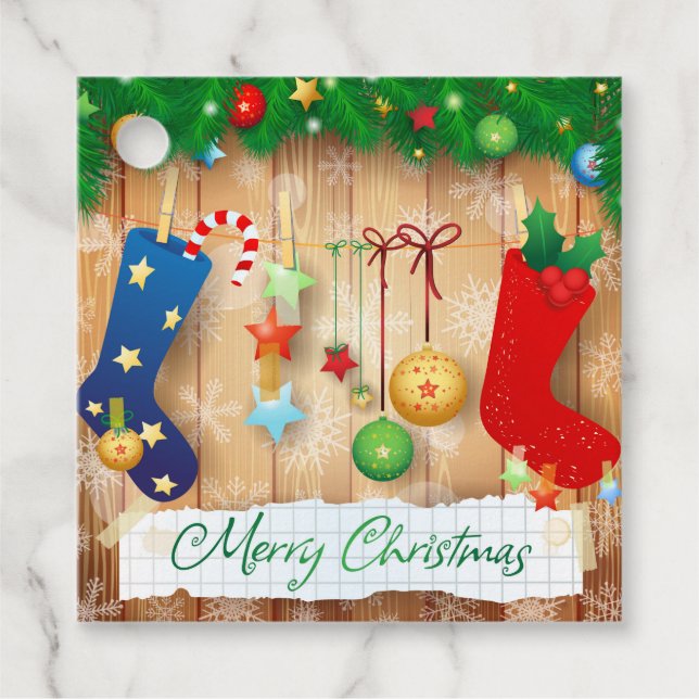 Frohe Weihnachten Geschenkanhänger (Vorderseite)