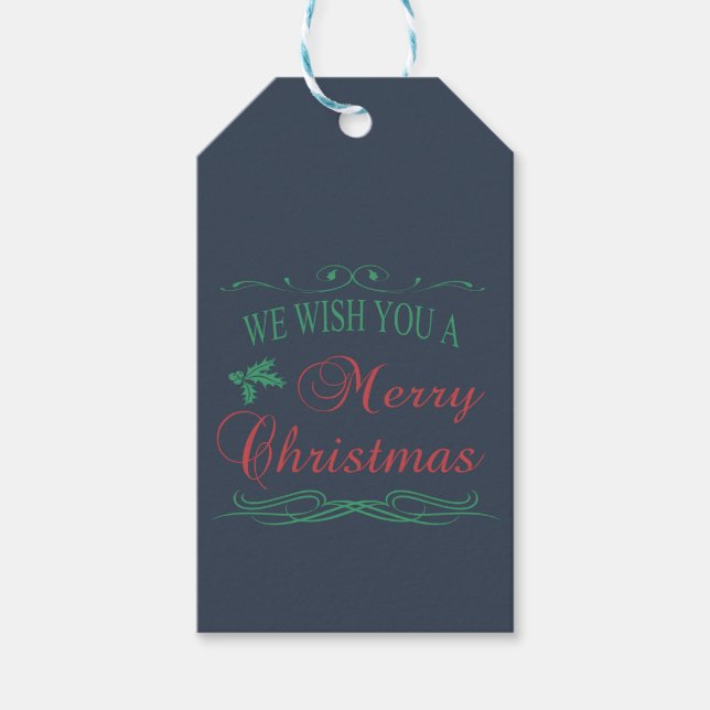 Frohe Weihnachten Geschenkanhänger (Vorderseite)