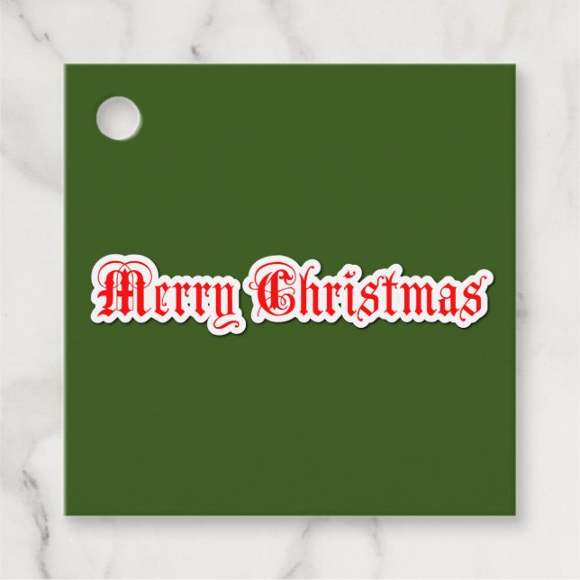 Frohe Weihnachten Geschenkanhänger (Vorderseite)