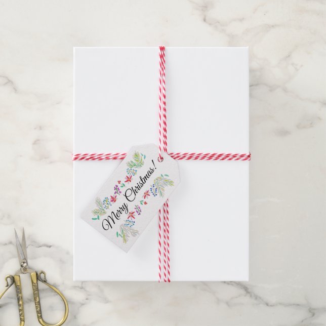 Frohe Weihnachten! Geschenkanhänger (Mit Garn)