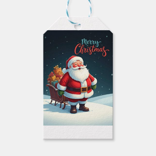 Frohe Weihnachten Geschenkanhänger (Vorderseite)