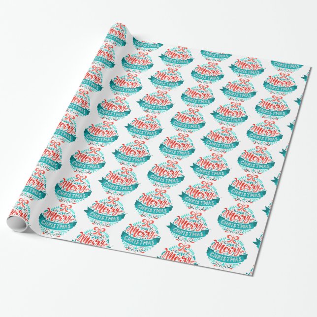 Frohe Weihnachten Geschenkpapier (Ungerollt)