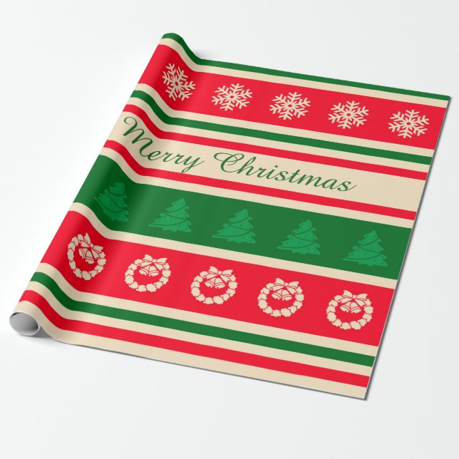 Frohe Weihnachten Geschenkpapier (Ungerollt)