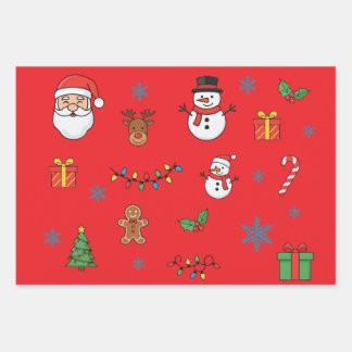 Frohe Weihnachten Geschenkpapier Set