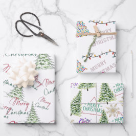 Frohe Weihnachten Geschenkpapier Set