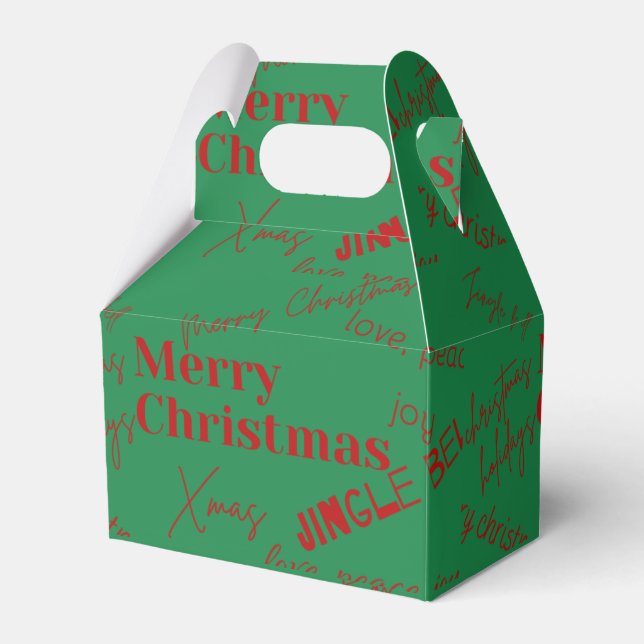 Frohe Weihnachten Geschenkschachtel (Vorderseite)