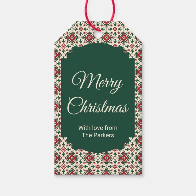 Frohe Weihnachten | Geschenktasten für benutzerdef Geschenkanhänger (Vorderseite)