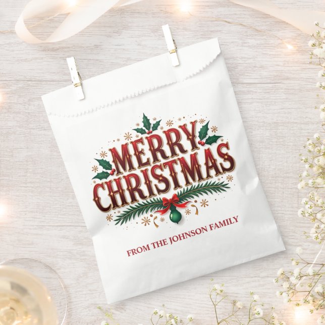 Frohe Weihnachten Geschenktütchen (Ausgeschnitten)