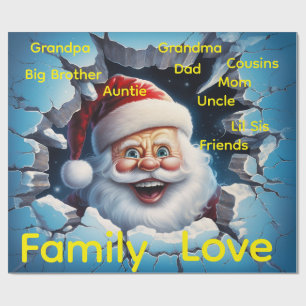 Frohe Weihnachten Geschenkverpackung Familie Liebe Geschenkpapier