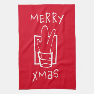 Frohe Weihnachten Geschirrtuch