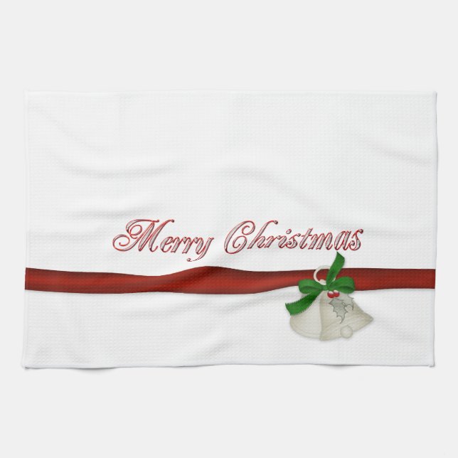 Frohe Weihnachten Geschirrtuch (Horizontal)