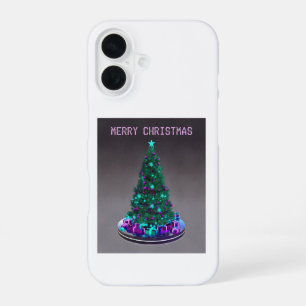 Frohe Weihnachten. Geschmückter Baum mit Geschenke iPhone 16 Hülle