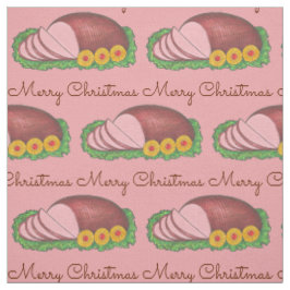 Frohe Weihnachten geschnitten Pink Holiday Ham Din Stoff