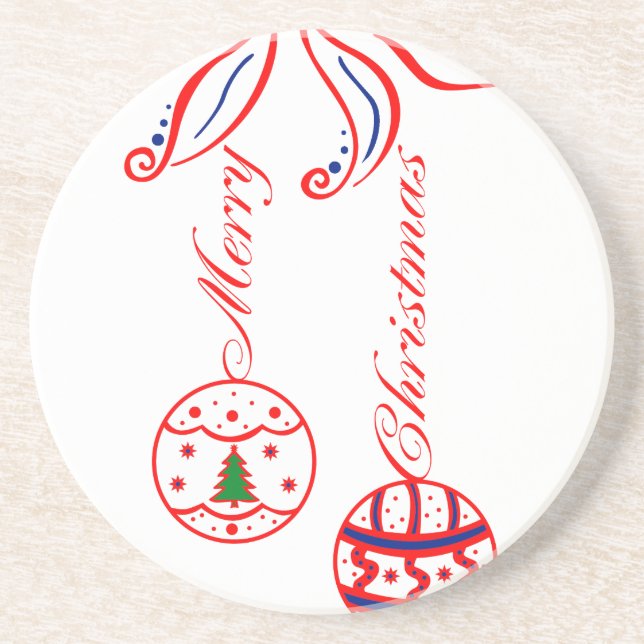 Frohe Weihnachten Getränkeuntersetzer (Vorne)