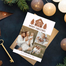 Frohe Weihnachten Gingerbread House Foto Collage