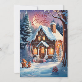 Frohe Weihnachten Gingerbread House Party Einladung
