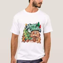 Frohe Weihnachten Gingerbread House T-Shirt