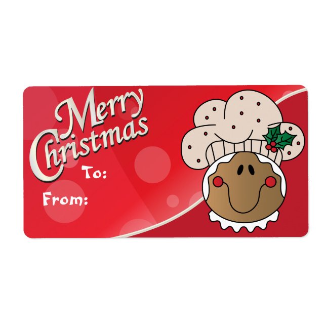 Frohe Weihnachten Gingerbread Man Gift Tags (Vorne)