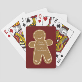 Frohe Weihnachten Gingerbread Mann Personalisiert Spielkarten