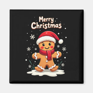 Frohe Weihnachten Gingerbrot Cookie Baking Girls F Magnet