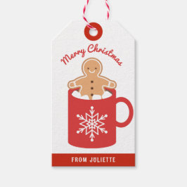 Frohe Weihnachten | Gingerbrot-Cookie-Geschenketik Geschenkanhänger