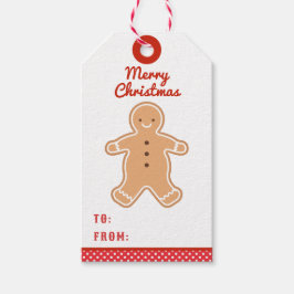 Frohe Weihnachten | Gingerbrot-Cookie-Geschenketik Geschenkanhänger