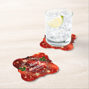 Frohe Weihnachten, Glanz und Schimmer Untersetzer