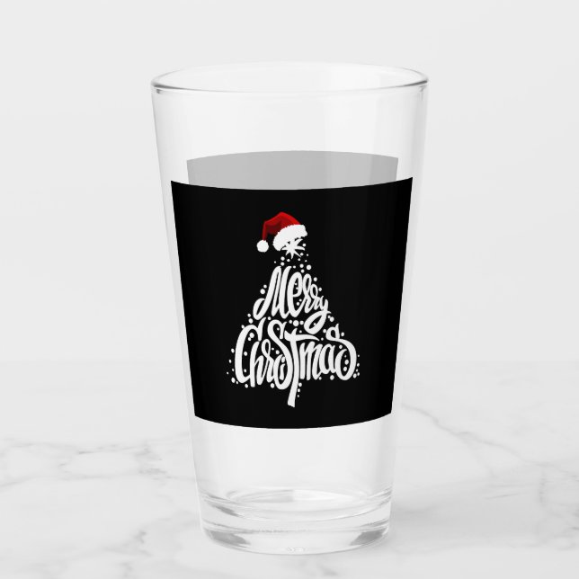 Frohe Weihnachten Glas (Vorderseite)