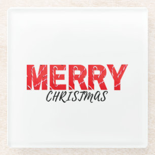 Frohe Weihnachten Glasuntersetzer