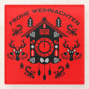 Frohe Weihnachten Glasuntersetzer