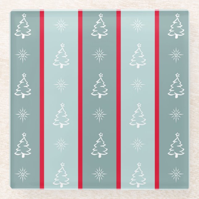 Frohe Weihnachten Glasuntersetzer (Vorderseite)